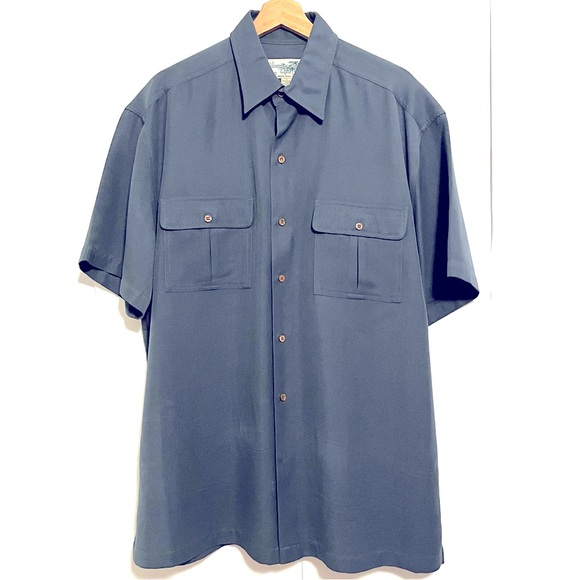 HAVANA JACKS CAFE Men’s Shirt in Slate Blue - Picture 2 of 5